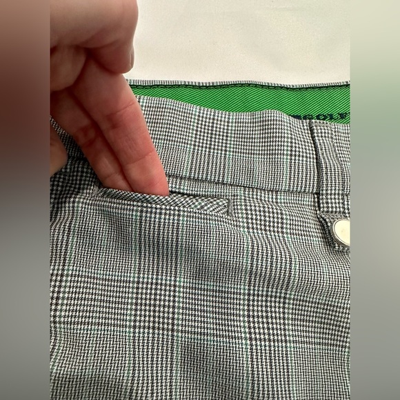 Golfino Men Gray Green Plaid Golf Shorts Ballmarker Size 38 Unisex Size XL EUC - Picture 7 of 13